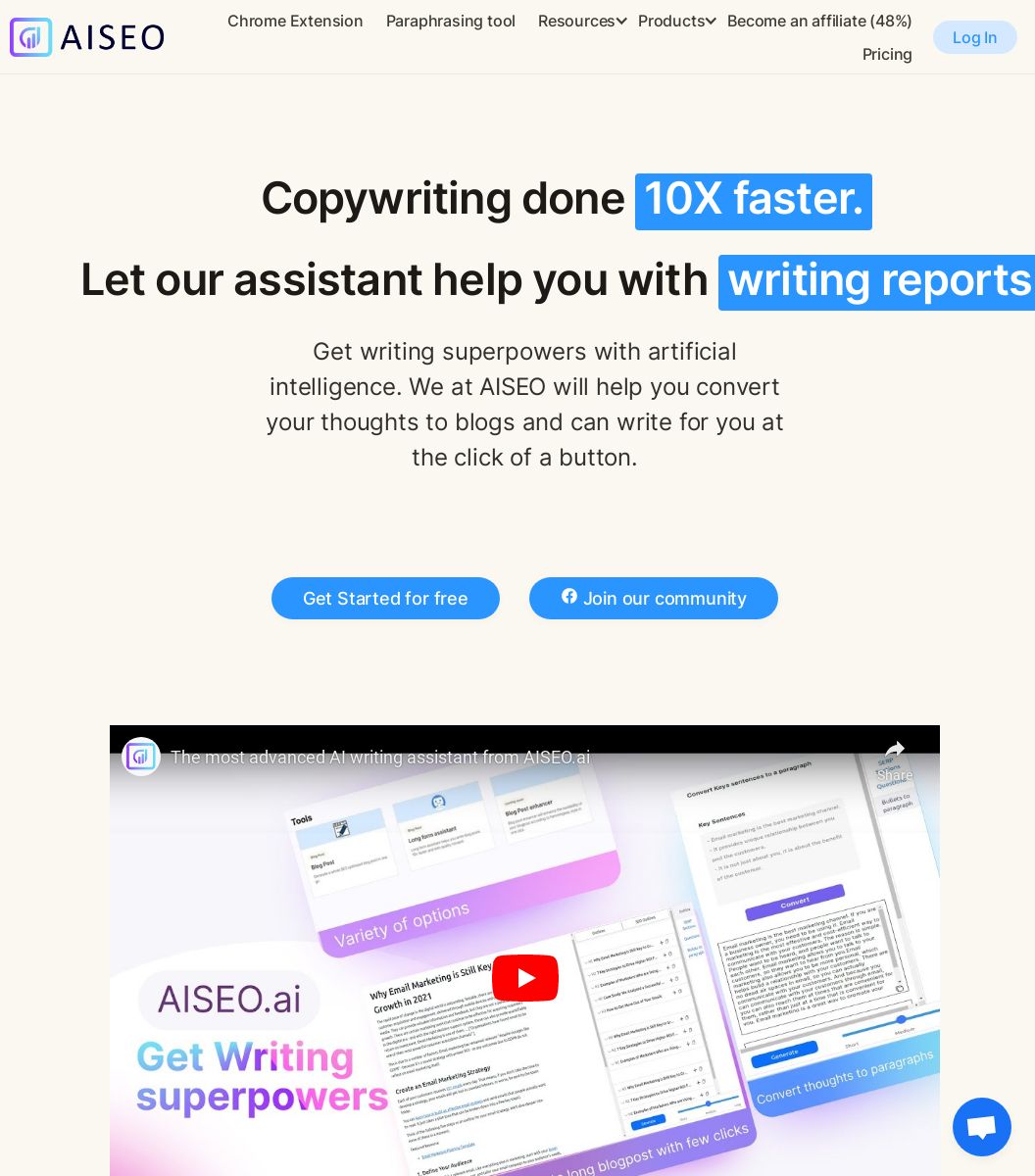 AISEO user interface and dashboard demonstration