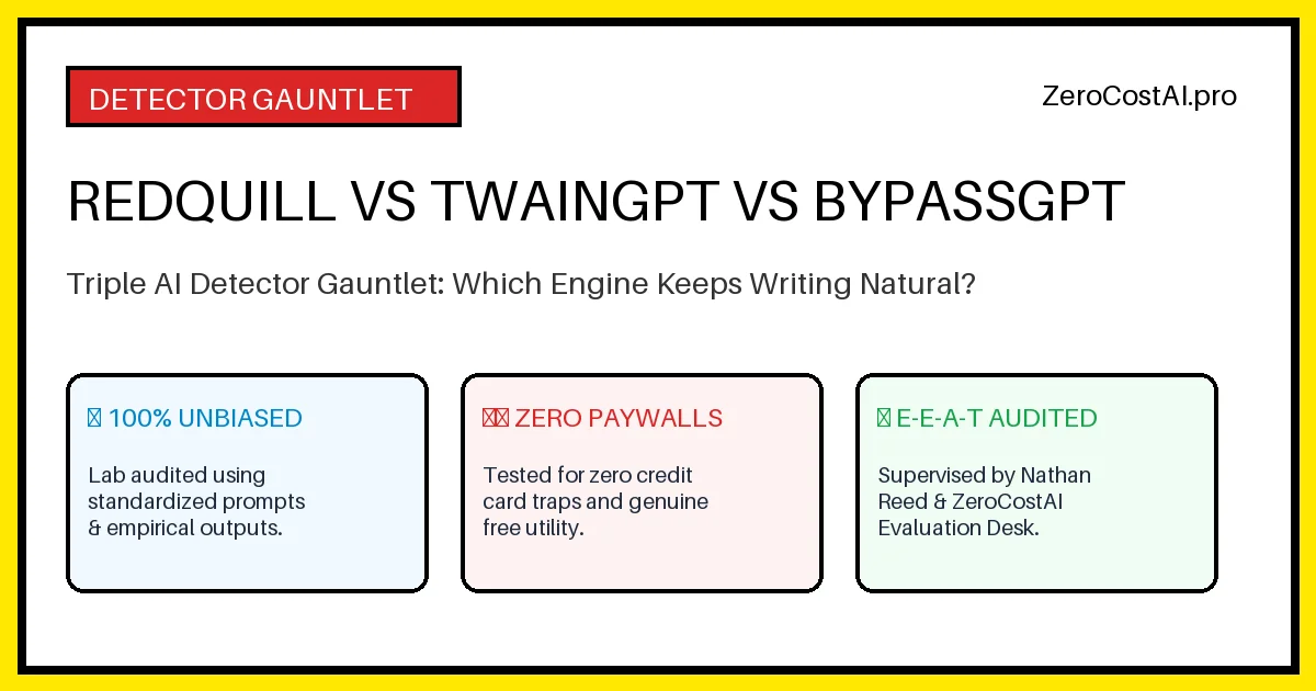 RedQuill vs TwainGPT vs BypassGPT Benchmark