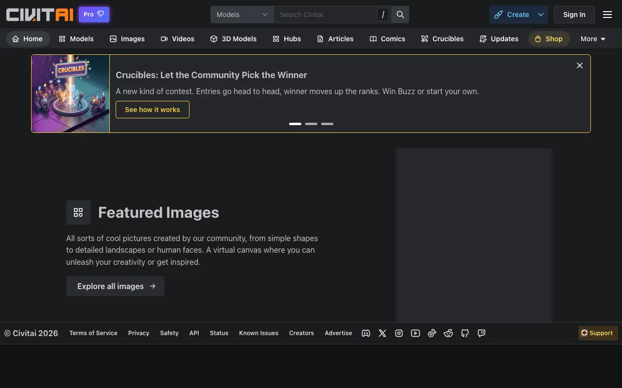 Civitai Free AI Tool Interface & Workspace