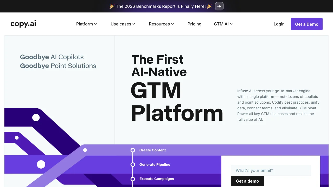 Copy.ai Free AI Interface & Workspace
