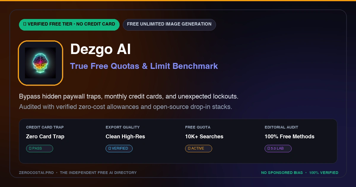 Dezgo AI Review 2026 Free Tier Limits and Benchmark