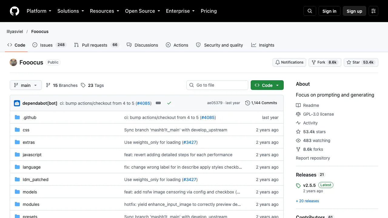 Fooocus Free AI Interface & Workspace