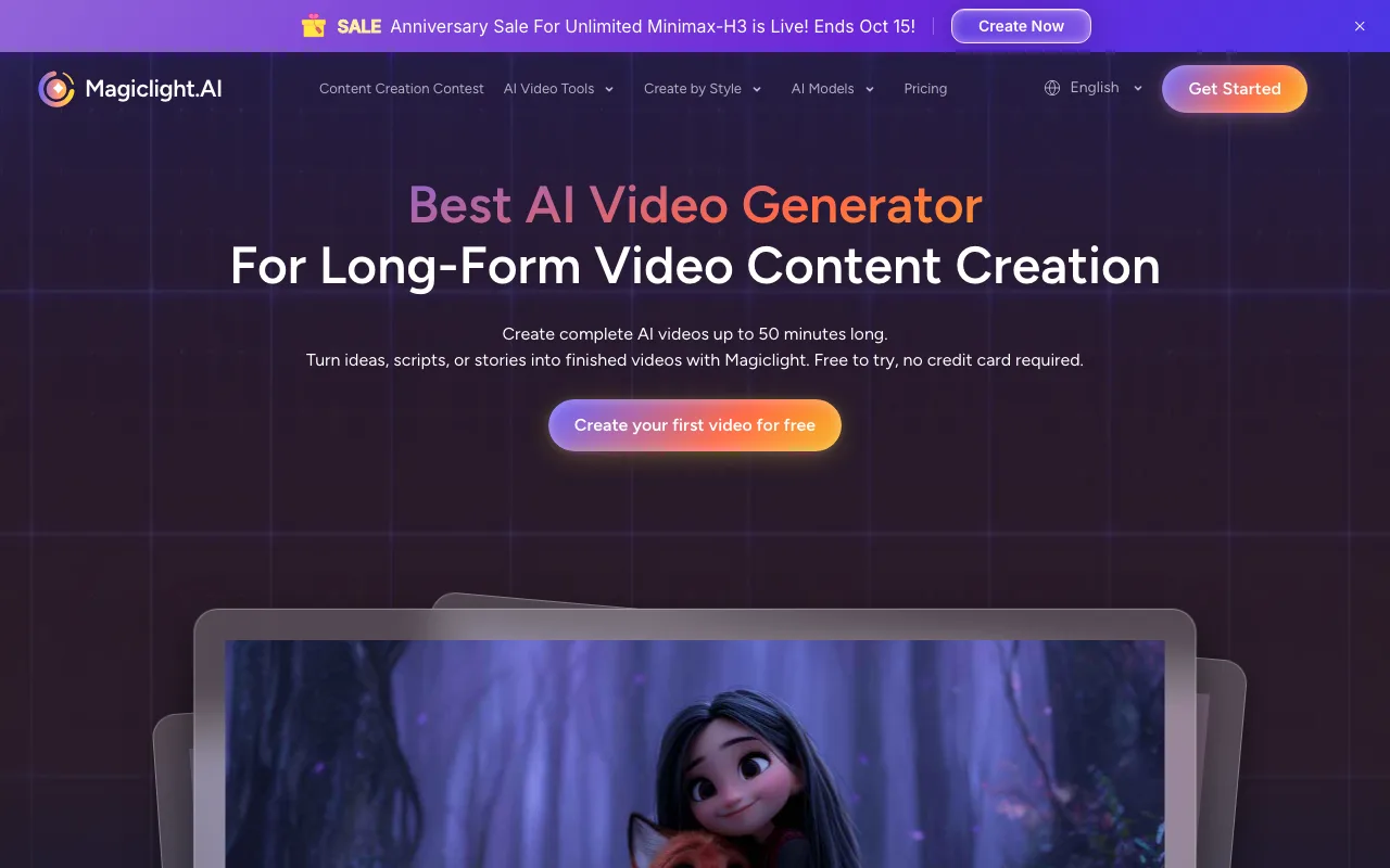 MagicLight AI user interface and dashboard demonstration