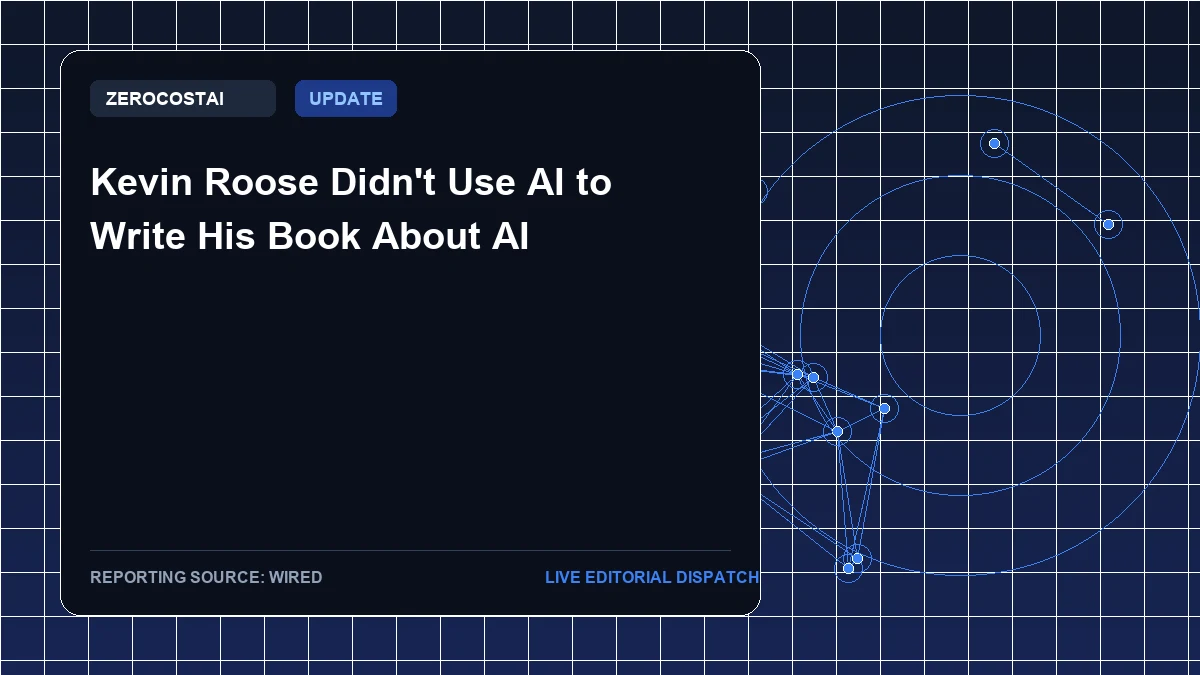Kevin Roose Didn't Use AI to Write His Book About AI