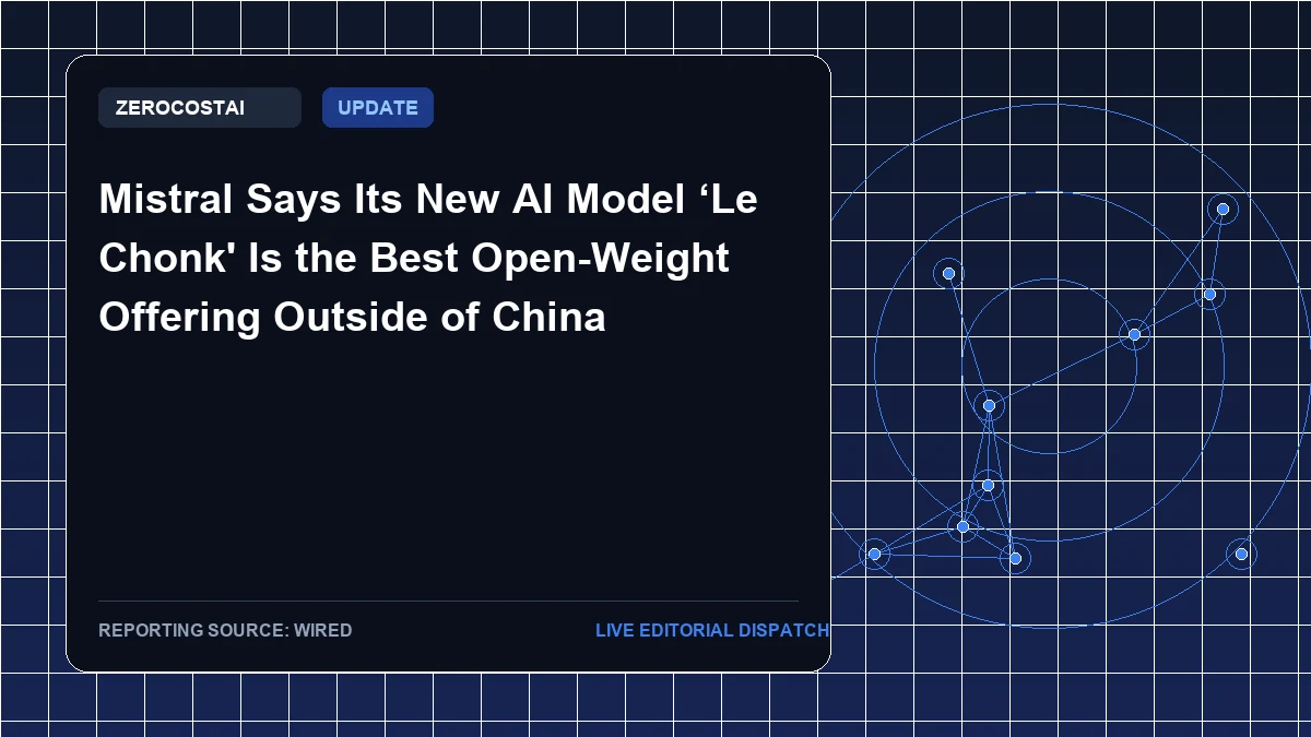Mistral Says Its New AI Model ‘Le Chonk' Is the Best Open-Weight Offering Outside of China