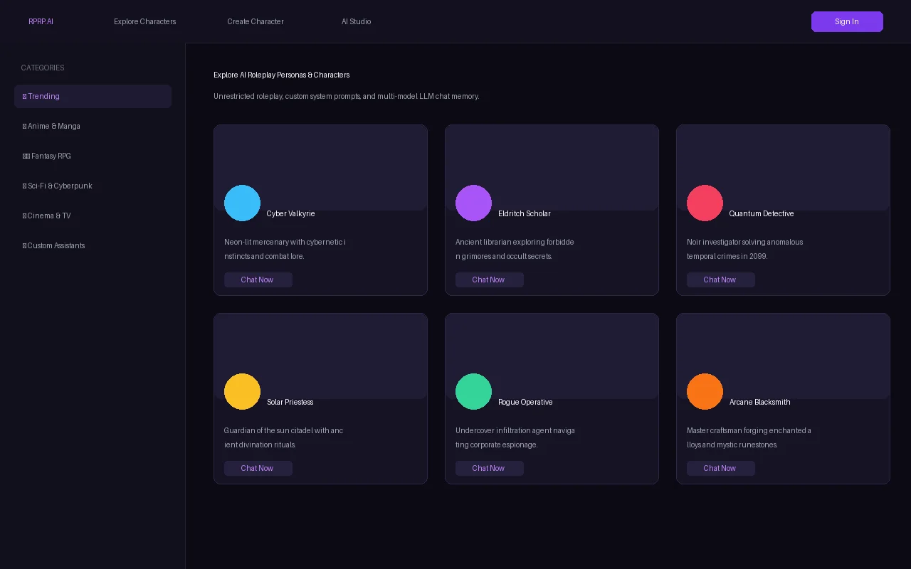 RPRP AI user interface and dashboard demonstration